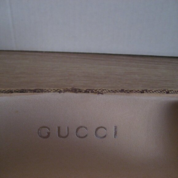 Authentic Vintage Gucci Monogram Clamshell Sunglasses Case w/Cleaning Cloth - Picture 5 of 6